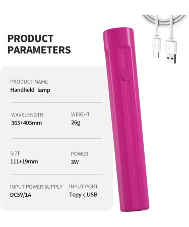 LYNTYAOU UV LED Lamp Handheld Polish Nail Light for Gel Polishes Nails Mini Gel Nail Dryer Stickers with Lights Lamps for Curing Glue Gel Polish Nail Gems with USB Plug(No Rechargeable) - Buy Online on GoSupps.com