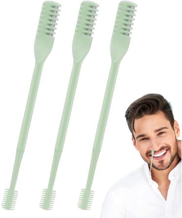 Zunishaone Nose hair trimmer double head for eyebrows set with 1 360 degree rotatable shaver for cutting and cleaning Green - Buy Online on GoSupps.com
