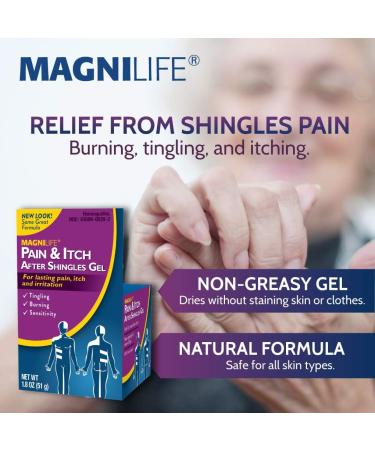 MagniLife Pain and Itch After Shingles Gel - 1.8oz | Natural Relief with Jasmine and Mezereon - Buy Online on GoSupps.com