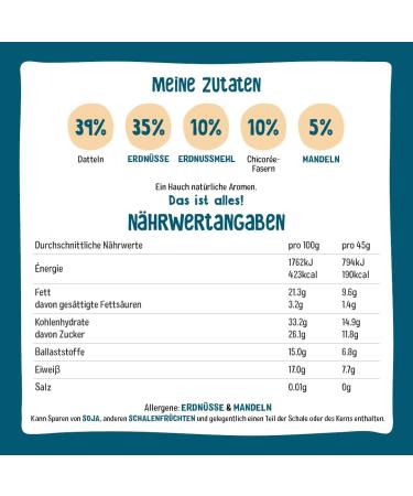 N kd.Protein Caramel Protein Bar | 7g Vegan Vegetable Protein | 100% Natural Ingredients | No Added Sugar | 16 x 45g | Healthy Snack - Buy Online on GoSupps.com