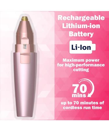 2-in-1 USB Rechargeable Eyebrow Razor & Facial Hair Removal for Women - Painless Hair Remover Kit with Light - Perfect for Eyebrows, Peach Fuzz, Lips, and Body (Pink Rose Gold) - Buy Online on GoSupps.com