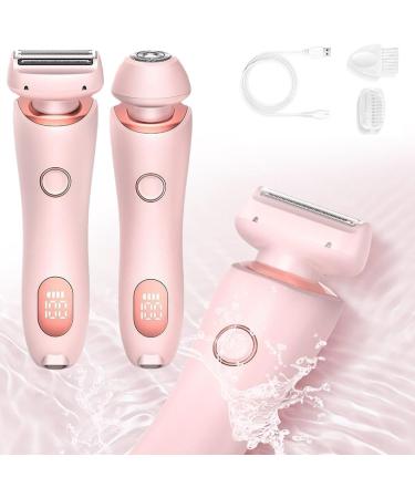 Dusk Official Razor Dusk Razor for Women Silk Glide Pro Shaver Waterproof 2 in 1 Electric Shaver Razors for Women Wet & Dry for Leg Arm Underarm Pubic Area Removable Head (Pink) - Buy Online on GoSupps.com