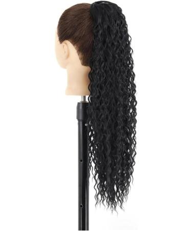 Ponytail Extensions Long Wave Curly Drawstring Ponytail Extension for Black Women 26 Inch Synthetic Drawstring Ponytail Clip in Afro Curly Fake Hair Ponytail for Women (Color : 1B Size : 26inches) 26inches 1B - Buy Online on GoSupps.com