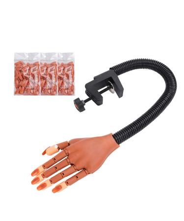 Flexible Nail Training Hand with 300 Refillable Tips - DIY Manicure Practice Kit - Buy Online on GoSupps.com