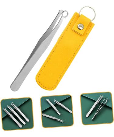 Buy Minkissy Nose Hair Trimmer Set for Men - Stainless Steel Round Nose Hair Clips Eyebrow & Nasal Cutter - 3pcs Yellow - Perfect Grooming Tools for Men - Buy Online on GoSupps.com