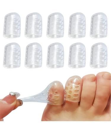 Silicone Anti-Friction Toe Protector - 2023 New Silicone Breathable Toe Covers Gel Toe Caps Toe Protectors Blisters and Pain Relief - 0.39Inches (10 Pcs)