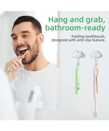 Y-Kelin 2 Pack Collapsible Orthopedic Travel Toothbrush - Soft Brush for Camping Hiking School & Business Trips - Pink & Green for Adults & Kids - Buy Online on GoSupps.com
