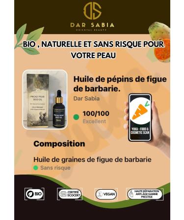 BEST PURE and ORGANIC BARBARIAN FIG SEED OIL for face. Excellent anti-aging and anti-dark circles oil. 100% pure natural vegan and ecocert. Cold pressure: extra-virgin anti-UV lacon. 30ml - Buy Online on GoSupps.com