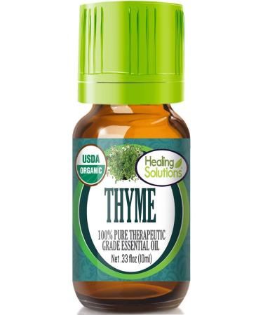Healing Solutions Organic 10ml Oils - Thyme Essential Oil - 0.33 Fluid Ounces