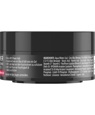 Schwarzkopf Taffel Styling Wax Power | 6 x 75ml | Vegan Hair Wax for 48 Hour Hold | Gentle on Hair & Scalp - Buy Online on GoSupps.com