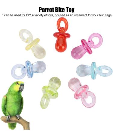PSOP 50 Pieces Colorful Bird Parrot Nipple Chew Toys - Plastic Pacifier Pet Teeth Toys & DIY Accessories - Buy Online on GoSupps.com