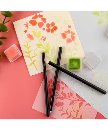 Ink Blending Brushes for Card Making - Detailed Paintbrushes with Angled/Flat Heads - 12 PCS - Buy Online on GoSupps.com