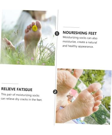 Ipetboom 5 Pairs Moisturizing Socks Heel Socks Heel Sleeve Moisturizing Yoga Socks Dry Hard Cracked Skin Socks Gel Socks Spa Heel Anti-Crack Socks Tooth Gems Cotton Protector Foot Purple - Buy Online on GoSupps.com