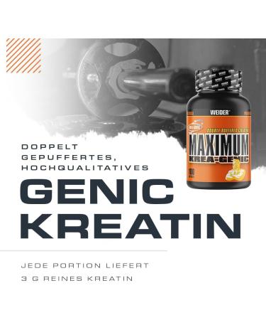 Weider Maximum KRea-Genic Creatine Capsules - High Dose Double Buffered Creatine Monohydrate for Muscle Growth & Power | 100 Capsules - Buy Online on GoSupps.com