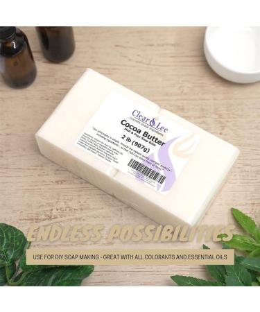Cocoa Butter Melt and Pour Soap Base - 2lb Natural Cosmetic Grade | International Shipping - Buy Online on GoSupps.com