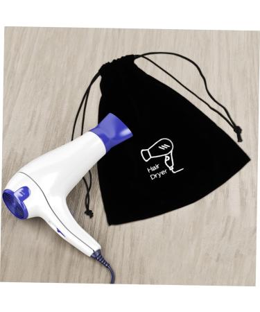 BIUDECO 2pcs Flannel Hair Dryer Bag Hair Dryer Drawstring Bag Hair Tool Travel Bag Drawstring Pouch Black - Buy Online on GoSupps.com