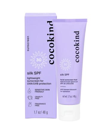 Cocokind Silk SPF  Mineral and Chemical Sunscreen for Face  SPF 30