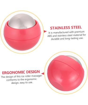 Magiclulu 2-in-1 Hand & Foot Massage Ball - Cold Roller Body Massager for Home & Fitness - Ice Cream Free Steel Pink - Buy Online on GoSupps.com