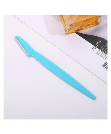 1/3Pcs Women's Razors Makeup Eyebrow Lip Hair Remover Sharp Stainless Steel Cutting Knife Safety(Blue)