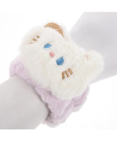 HOMSFOU Lot de 4 Bracelets Absorbants Lavage du Visage Poignet lastique Anti-humidit en Tissu Imitation Fourrure Couleur Blanche Ensemble Pratique pour Soins du Visage et Spa  - Buy Online on GoSupps.com