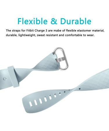 Faliogo 2-Piece Replacement Straps for Fitbit Charge 4 & 3 - Soft Sports Watch Bands for Men & Women - Sand Pink & Mint Sizes Available - Buy Online on GoSupps.com
