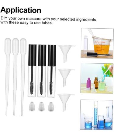 Didiseaon 8 Sets Mascara Tube Travel Perfume Eyelash Combs Tube Bottle Empty Clear Eyeliner Plastic Household - Buy Online on GoSupps.com