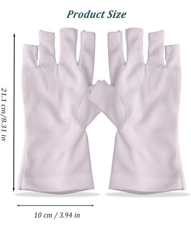 Tongyend UV Gloves for Gel Nails - Professional Fingerless Gloves for UV Nail Lamp Manicure Dryer and Outdoor Use (White) - Buy Online on GoSupps.com