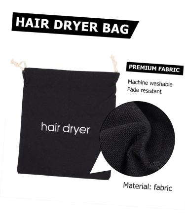 Baluue 16 Pcs Hair Dryer Storage Bag Curly Closure Wig Human Hair Hairdryer Storage Organizer Black Fabric - Buy Online on GoSupps.com