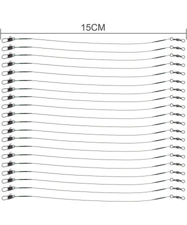 Origlam 20-Piece 15cm Fishing Wire Set | Stainless Steel Fishing Leader with Vertebrae & Push Buttons - International Shipping Available - Buy Online on GoSupps.com
