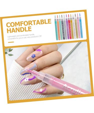 Beaupretty Nail Art Tool Accessory nail art pen nail art liner tools coloring markers nail art graffiti pen brush ink nail tools girl manicure drawing tool Propylene fine tip no bake - Buy Online on GoSupps.com