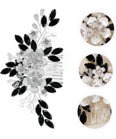 minkissy pearl flower comb Bride hair side comb Wedding hair comb hair combs for wedding flower hair decor wedding rhinestones bridesmaid halloween hair Halloween - Buy Online on GoSupps.com