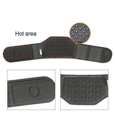 Self-heating Lumbar Brace Belt Magnetic Back Brace Belt Back Support Brace With 21 Self-Heating Tourmaline Magnets Lower Pain Massager Magnetic Therapy Back Waist Support Black M/Medium Black M/Medium - Buy Online on GoSupps.com