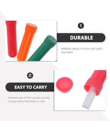 Healifty 12pcs Nasal Inhaler Tubes - Aromatherapy Blank Nasal Inhalers with Cotton Wicks - Mixed Color - Buy Online on GoSupps.com