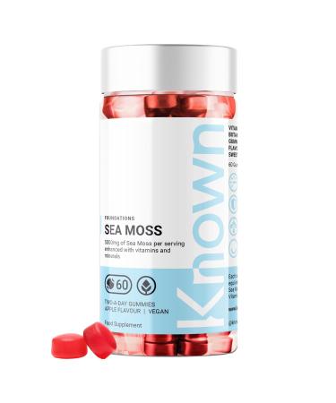 Sea Moss Gummies by Known Nutrition | Natural Immune and Gut Support | Delicious Natural Apple Flavour | 60 Two-a-Day Vegan Vitamin Sea Moss Gummies (1) - Buy Online on GoSupps.com