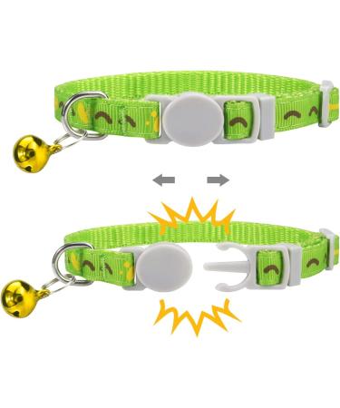 Tagme Personalized Cat Neck Band - Adjustable Safety Collar with Name & Phone - 2-Pack Green (18-28 cm) - Buy Online on GoSupps.com