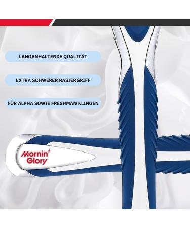 Mornin Glory Shaving Handle for Wet Shaving | Replacement for Alpha & Freshman | Optimal Grip with Katschuk Coating | International Shipping Available - Buy Online on GoSupps.com