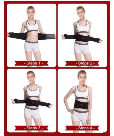 Buy Electrically Heated Waist Belt - Relieve Back Pain Sore Muscles & Improve Posture - Waist Massage Device (Black) - Buy Online on GoSupps.com