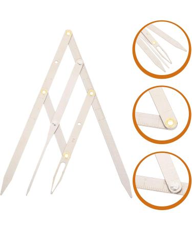 Healeved 1pc Second Generation Scale Eyebrow Measuring Tool Microblading Eyebrow Positioning Stainless Steel 25x5x0.6cm Silver - Buy Online on GoSupps.com