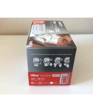Crosstex CR-GCFCXSF Ultra Sensitive Fogfree Earloop Mask White 40 Pack - Buy Online on GoSupps.com