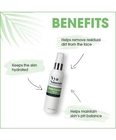 Vya naturals pure rose water facial toner- 100% natural rose 100ml - Buy Online on GoSupps.com