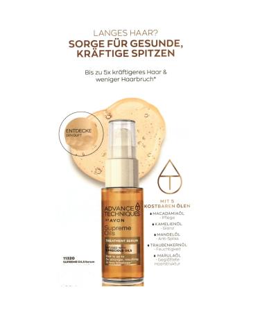 Avon Advance Techniques Supreme Oils Treatment Serum - 2x30ml Nourishing Hair Serum with 5 Natural Oils - International Shipping Available - Buy Online on GoSupps.com