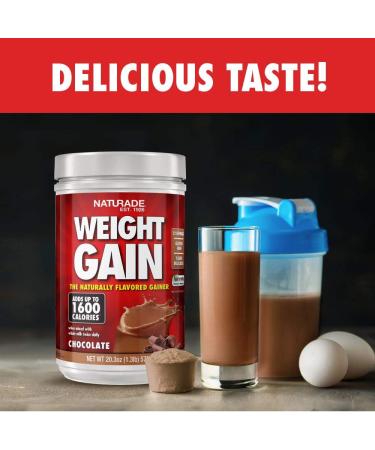 Naturade All-Natural Weight Gain Drink Mix Chocolate 20.3oz - Instant Nutrition Boost - Buy Online on GoSupps.com