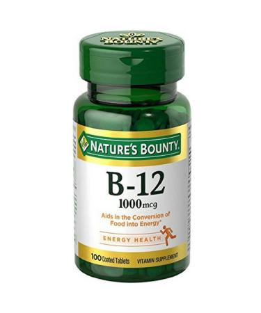 Nature's Bounty Natural Vitamin B12 1000mcg Tablets 100 Count Pack of 3 100 Count (Pack of 3) - Buy Online on GoSupps.com