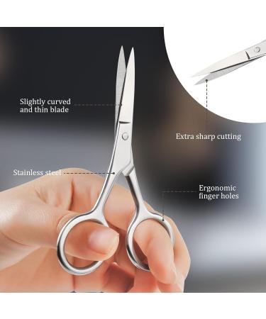 URAQT Nail Scissors Professional Stainless Steel Cuticle Scissors with Leather Pouch Sharp Manicure Scissors Pointed Beauty Scissors for Trimming Eyebrows Nose Hair Beard Finger & Toe Nail Care With Leather Case - Buy Online on GoSupps.com