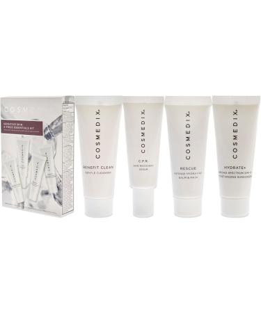 Sensitive Skin Essentials Kit by Cosmedix for Unisex 4 Pc 05oz Benefit Clean 05oz CPR 05oz Rescue 05oz Hydrate Plus - Buy Online on GoSupps.com