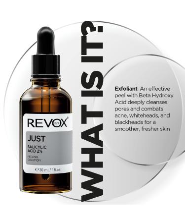 Salicylic Acid Peel 2% REVOX B77 | Professional Grade Serum for Acne Scars | Paraben Free Exfoliating Solution - 30ml - Buy Online on GoSupps.com