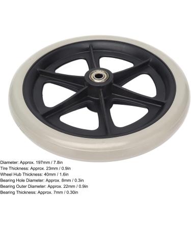 Walker Wheel Replacement Wheelchair Wheel Durability PU Material 8in Diameter Ball Bearing for Wheelchair for Walk - Buy Online on GoSupps.com