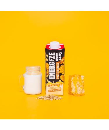 UP&GO Energize Honeycomb Protein Breakfast Shake (350ml x 8 Bottles) - Low Fat, High Fibre, No Added Sugar - Buy Online on GoSupps.com