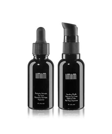 IMIM Eye Cream Against Wrinkles and Dark Circles, Hyaluronic Serum, Remove Dark Circles, Anti-Wrinkle Eye Care Kit, for Bags Under Eyes in 2 Minutes, Suitable for Dark Circles