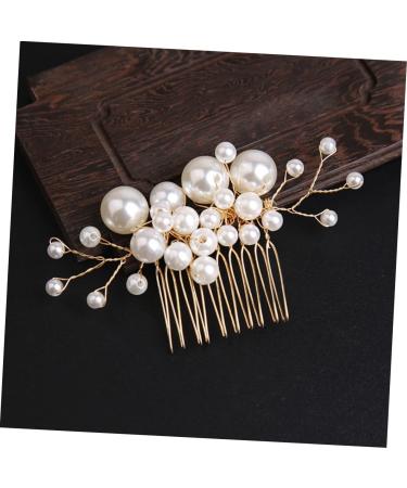 FRCOLOR Pearl Comb Hair Combs for Women Accessories Rhinestone Hair Accessories Pearls Headpiece Wedding Hair Jewelry Hair Bling Pearl Hair Clips Hair up European Style Bride Alloy - Buy Online on GoSupps.com